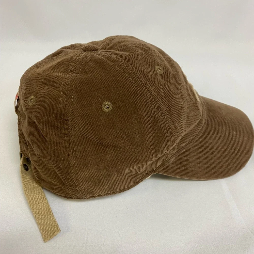 Carolina Panthers NFL Brown Corduroy Reebok Adjustable Hat Ballcap with Pink #A4 - Picture 3 of 11